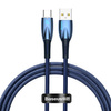 Kabel USB do USB-C Baseus Glimmer, 100W, 1m (niebieski)