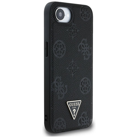 GUESS futerał do IPHONE 16e (SE 4 2025) kompatybilny z MagSafe GUHMPSE4PGBTMK (Grained PU Hot Stamp Peony Triangle Logo) czarny