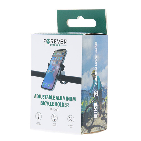 Regulowany uchwyt rowerowy aluminionwy BH-300 Forever Outdoor czarny