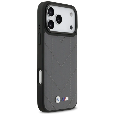 BMW M Quilted Logo MagSafe case for iPhone 17 Pro Max - graphite