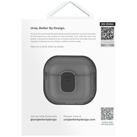 Etui UNIQ Glase Pro do AirPods 4 Lock    Case żółty