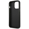 Original Case IPHONE 14 PRO Guess Hardcase Saffianotriangle Logo (GUHCP14LPSATLK) black