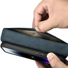 iCarer Oil Wax Wallet Case 2in1 Case iPhone 14 Pro Max Leder Flip Cover Anti-RFID Blau (WMI14220724-BU)