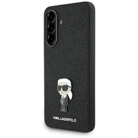 Etui Karl Lagerfeld Fixed Glitter Ikonik Logo Metal Pin na Samsung Galaxy A36 - czarne