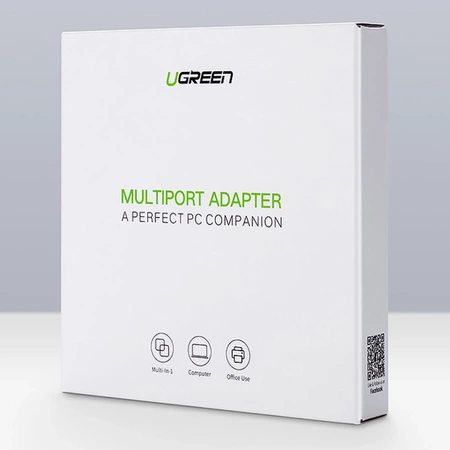 Ugreen 20265 USB-A / RJ45 1000 Mbps HUB 3x USB 3.0 network adapter - black