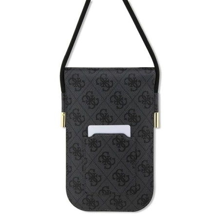 Guess 4G Metal Script Logo Handtasche - Schwarz