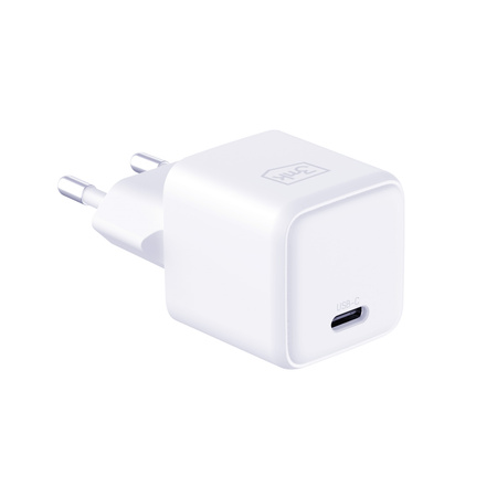 3MK Hyper Charger PD 25W ład. sieć. biała/white + 1x USB-C Cable
