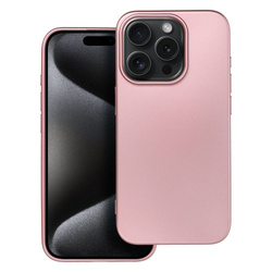 Futerał METALLIC do IPHONE 15 PRO różowy