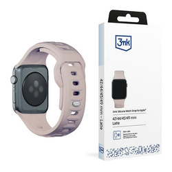 3MK Silicone Watch Strap różowobeżowy/ latte dla Apple Watch 42/44/45/49mm