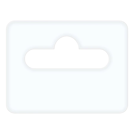 Euro pendant 35mm x 47mm with rubber glue 1000 pcs/roll (0.35 foil)