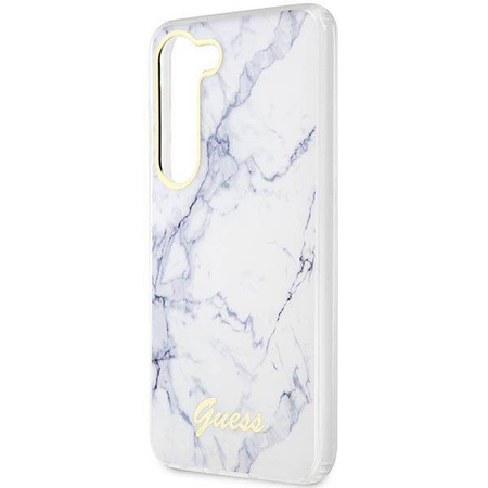 Guess GUHCS23SPCUMAH S23 S911 biały/white hardcase Marble