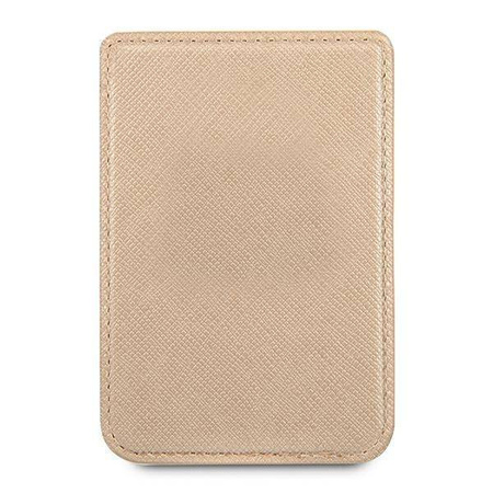 Guess Wallet Card Slot GUWMSSASLGO MagSafe Saffiano złoty/gold