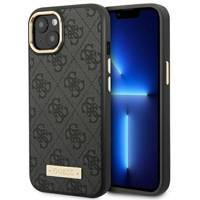Guess GUHMP14MU4GPRK iPhone 14 Plus 6.7 "black / black hard case 4G Logo Plate MagSafe