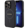 Original Case IPHONE 14 PRO MAX Guess Hardcase Saffiano MagSafe (GUHMP14XPSAHMCK) black