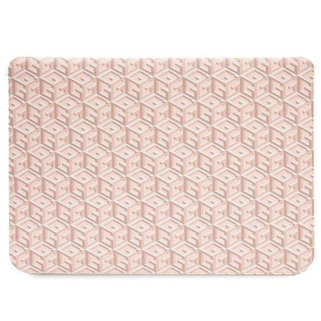 Etui Guess GCube Stripes na laptopa 14" - różowe