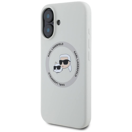 Case IPHONE 16 Karl Lagerfeld Silicone Double Heads&Circle MagSafe beige