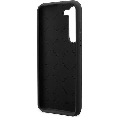 Guess Silicone Script Metal Logo - Etui Samsung Galaxy S23 (czarny)