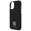 Original Handyhülle IPHONE 16 Guess Hardcase Silicone Logo Strass 4G (GUHCP16SM4DGPK) schwarz