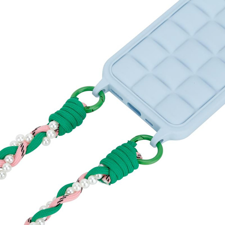 Uniwersalna smycz na szyję do telefonu / na ramię Pearl-08, GREEN / ZIELONY