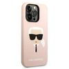 Karl Lagerfeld KLHMP14XSLKHLP iPhone 14 Pro Max 6.7&quot; Hardcase hellrosa / hellrosa Silikon Karl`s Head Magsafe