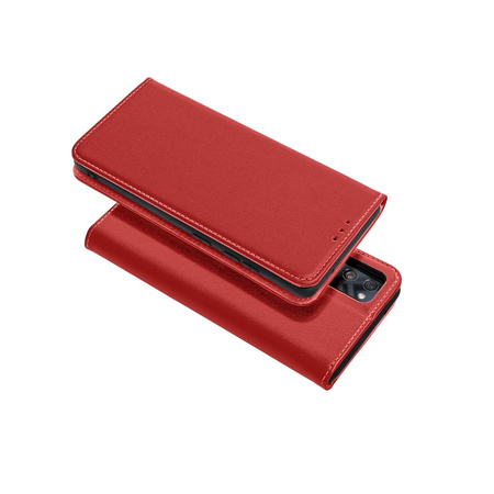 Kabura skórzana SMART PRO do IPHONE 15 bordowy