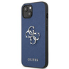 Guess nakładka do iPhone 13 Mini 5,4" GUHCP13SSA4GSBL niebieski hard case Saffiano 4G Metal Logo