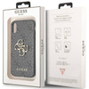 Original Handyhülle IPHONE X / XS Guess Hardcase 4G Big Metal Logo (GUHCPX4GMGGR) grau