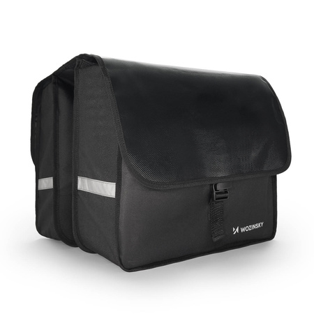Wozinsky torba rowerowa sakwa na bagażnik 28l czarna (WBB34BK)