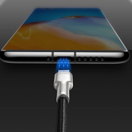 Baseus Cafule Metal Data kabel USB - USB Typ C 66W Quick Charge 1m czarny (CAKF000101)