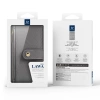 Dux Ducis Lawa Lederhülle für iPhone 16 Pro Max mit abnehmbarer magnetischer Brieftasche - Grau