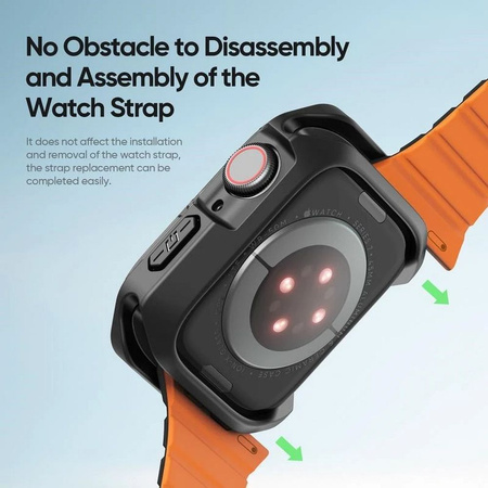 DUX DUCIS futerał TAMO do Apple Watch serii 10 46 mm transparentny z czarnym