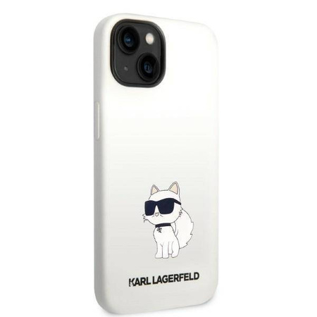 Karl Lagerfeld nakładka do iPhone 14 Plus 6,7" KLHMP14MSNCHBCH biała hard case Magsafe Silicone NFT Choupette
