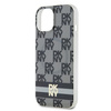 DKNY DKHMP15MHCPTSK iPhone 15 Plus / 14 Plus 6.7" czarny/black hardcase IML Checkered Mono Pattern & Printed Stripes MagSafe