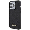 Guess Disco Metal Script Hülle für iPhone 15 Pro – Schwarz