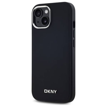Oryginalne Etui IPHONE 15 PLUS DKNY Hardcase Plain Logo MagSafe (DKHMP15MPSCMCLK) czarne