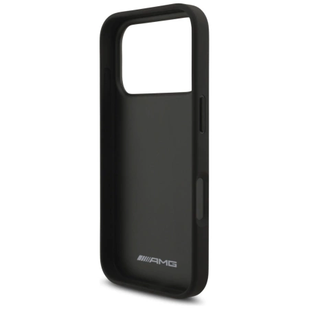 AMG Leather Debossed Lines Logo Case for iPhone 17 Pro - Black