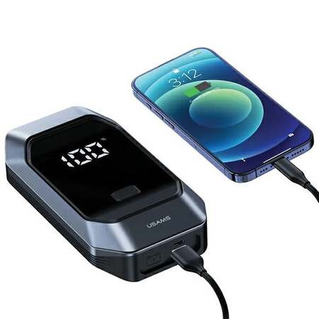USAMS Jumpstarter Powerbank 8000mAh + wbudowana latarka czarny/black ZB284ZDB01 (US-ZB284)