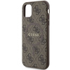 Oryginalne Etui GUESS Hardcase GUHMN61G4GFRW do iPhone 11 (Kompatybilny z Magsafe / 4G Ring classic logo / brązowy)