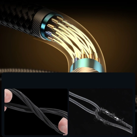 Joyroom USB C cable angled - USB C for fast charging and data transfer 100W 1.2 m black (S-CC100A6)