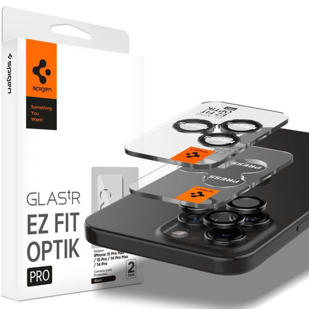 Osłona aparatu Spigen Glas.tR EZ Fit Optik Pro na iPhone 15 Pro / 15 Pro Max - 2 szt.
