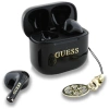 TWS Guess Kopfhörer mit klassischem Logo und Charm-Aufdruck, glänzender Effekt, Schwarz