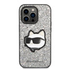 Karl Lagerfeld NFT Glitter Choupette Patch - Etui iPhone 14 Pro (srebrny)