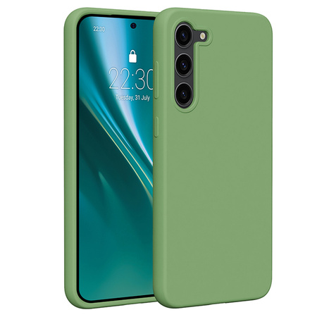 Nakładka Etteri Silicone Case do Samsung Galaxy S23 Plus jasnozielona