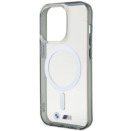 Hülle BMW BMHMP14XHCRS iPhone 14 Pro Max 6.7" transparente Hartschale Silberring MagSafe