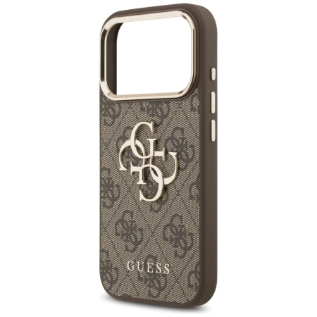 Guess 4G Big 4G Classic Logo Hülle für iPhone 17 Pro - Braun und Gold