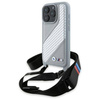Original Case IPHONE 16 PRO BMW Hardcase M Edition Carbon Stripe & Strap (BMHCP16L23PSCCG) gray