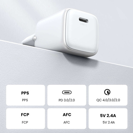 GaN USB C 30W PD Ugreen Nexode Mini Schnellladegerät - Weiß