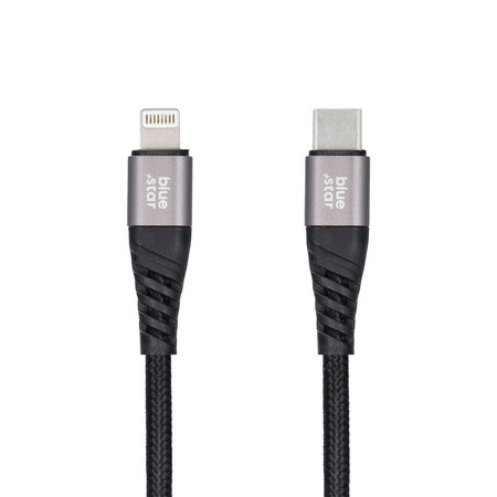 Kabel Blue Star z oplotem ze złączem USB C do Lightning 2,4A