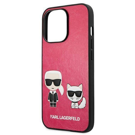 Karl Lagerfeld KLHCP13LPCUSKCP iPhone 13 Pro / 13 6,1" fuksja/fushia hardcase Ikonik Karl & Choupette