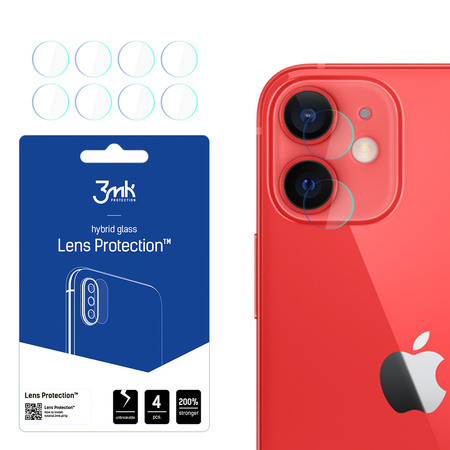 Szkło hybrydowe na Aparat IPHONE 12 MINI obiektyw 3MK Flexible Glass Lens